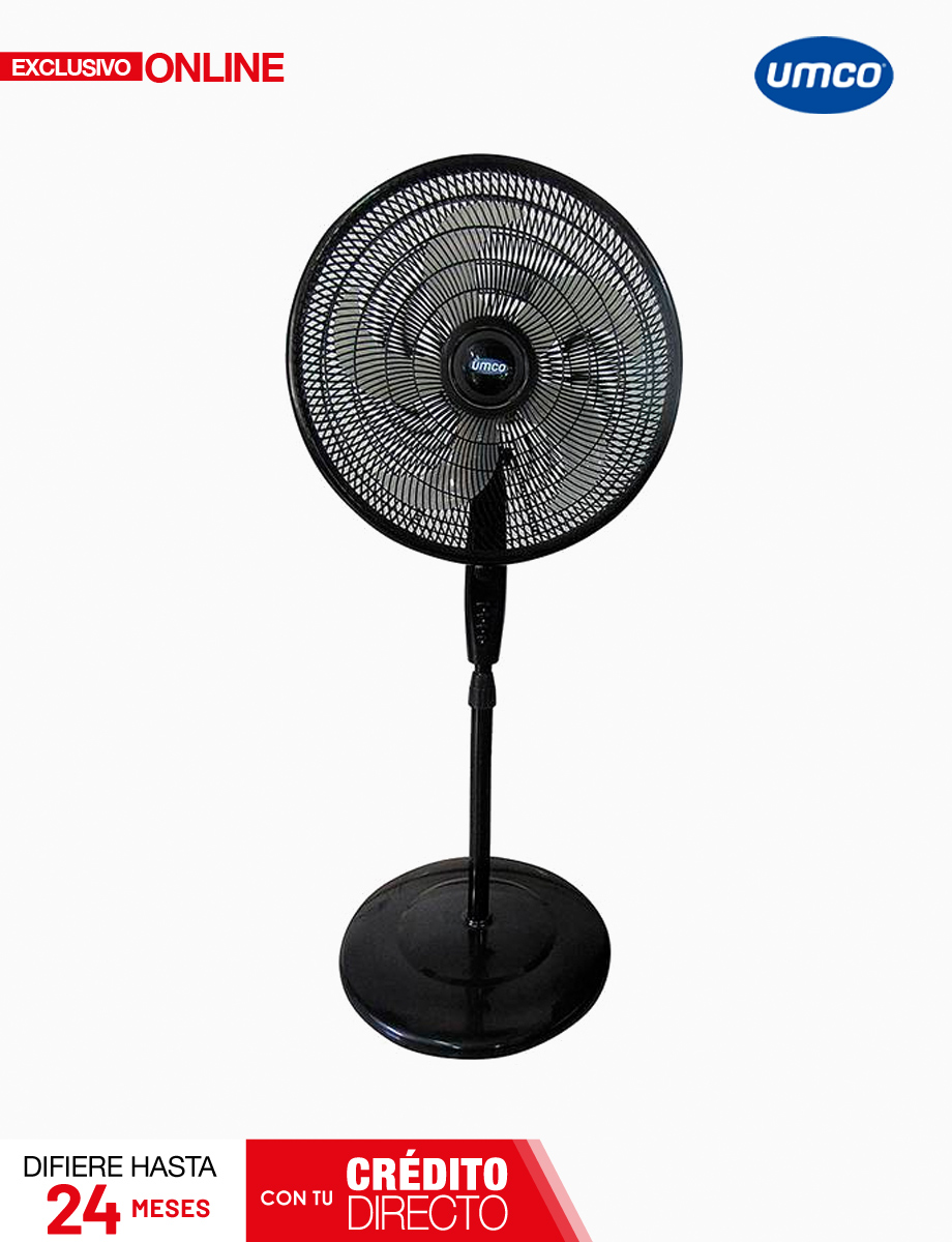 Ventilador Plástico 3 Niveles Negro | Umco
