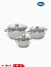 Juego x3 Ollas Brilliance Acero Inoxidable | Umco