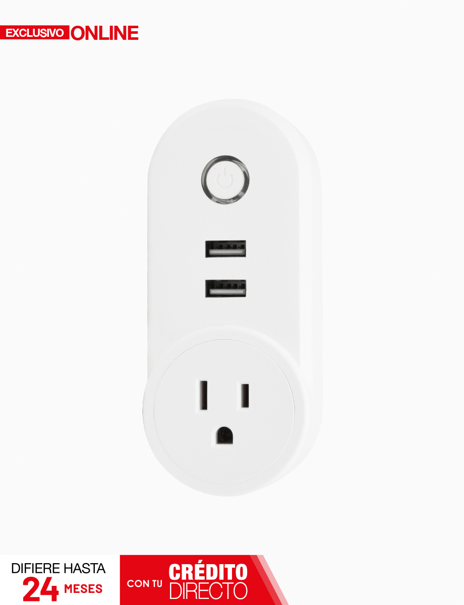Tomacorriente Inteligente con 2 Puertos USB | VTA+
