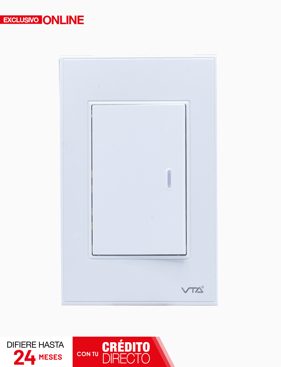 Interruptor Inteligente Sencillo Blanco | VTA+