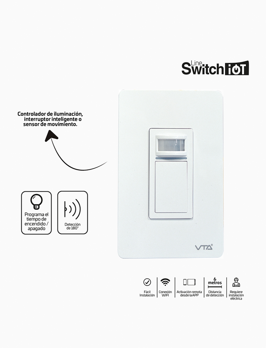 Interruptor Smart con Sensor de Movimiento  | VTA+