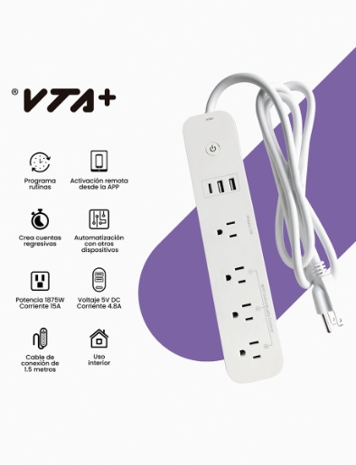 Multitoma Inteligente WiFi 7 Salidas  | VTA+