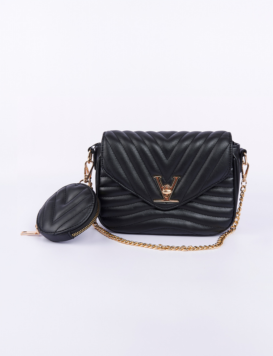 Cartera Crossbody Negra + Monedero
