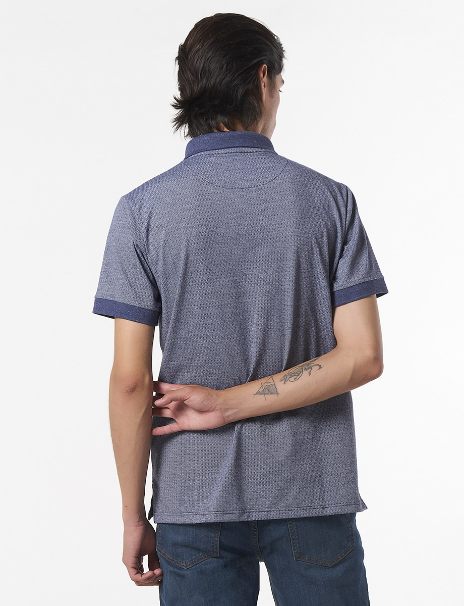 Camiseta Polo Bolsillo Azul