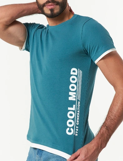 Camiseta Cool Mood Petróleo
