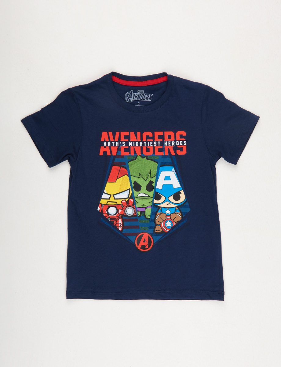 Camiseta Esc Avengers Azul Marino