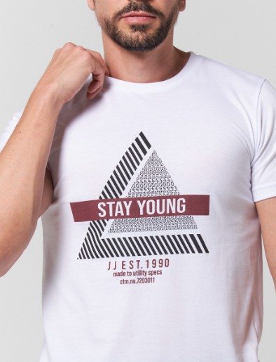 Camiseta Stay Young Blanca