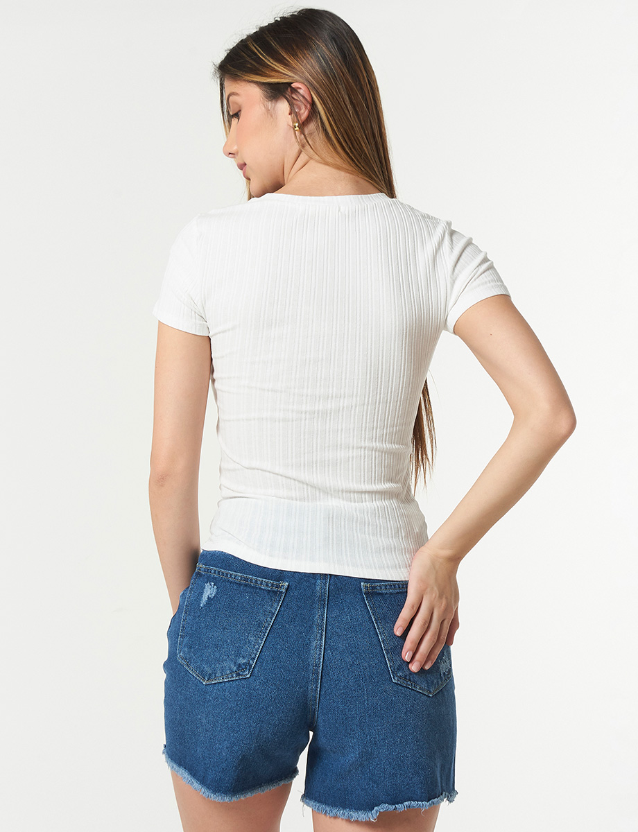 Ripley - POLERA IO RIB BOTONES ESCOTE Ripley - POLERA IO RIB BOTONES ESCOTE