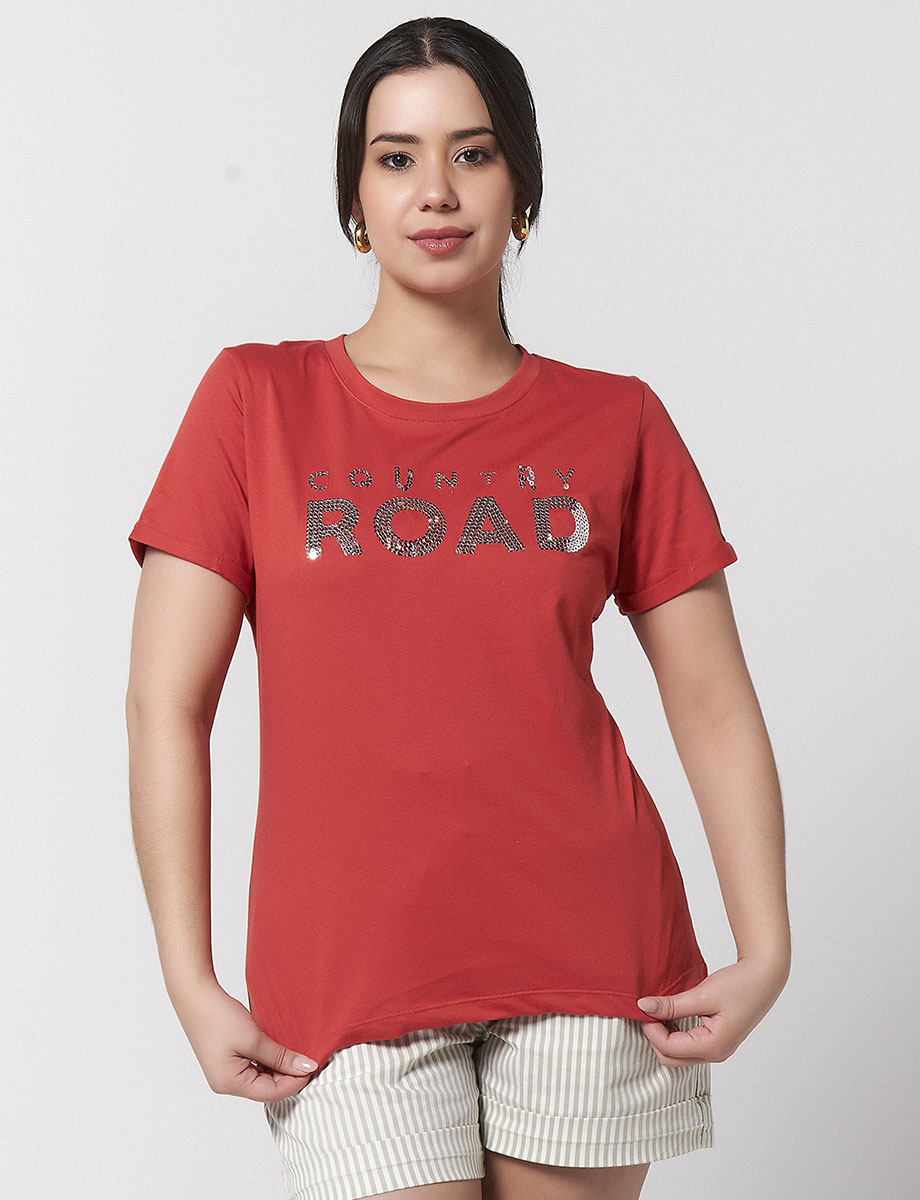 Camiseta Country Road Coral