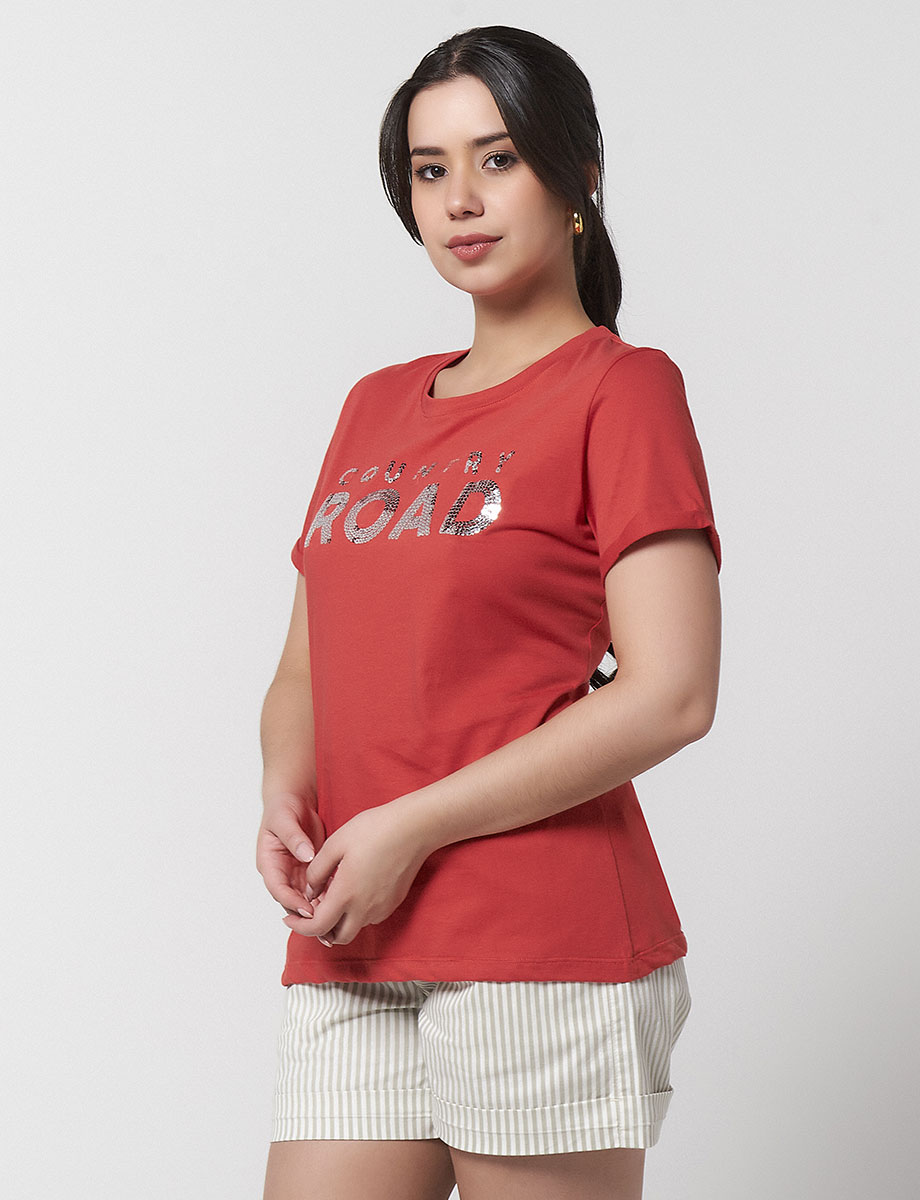Camiseta Country Road Coral