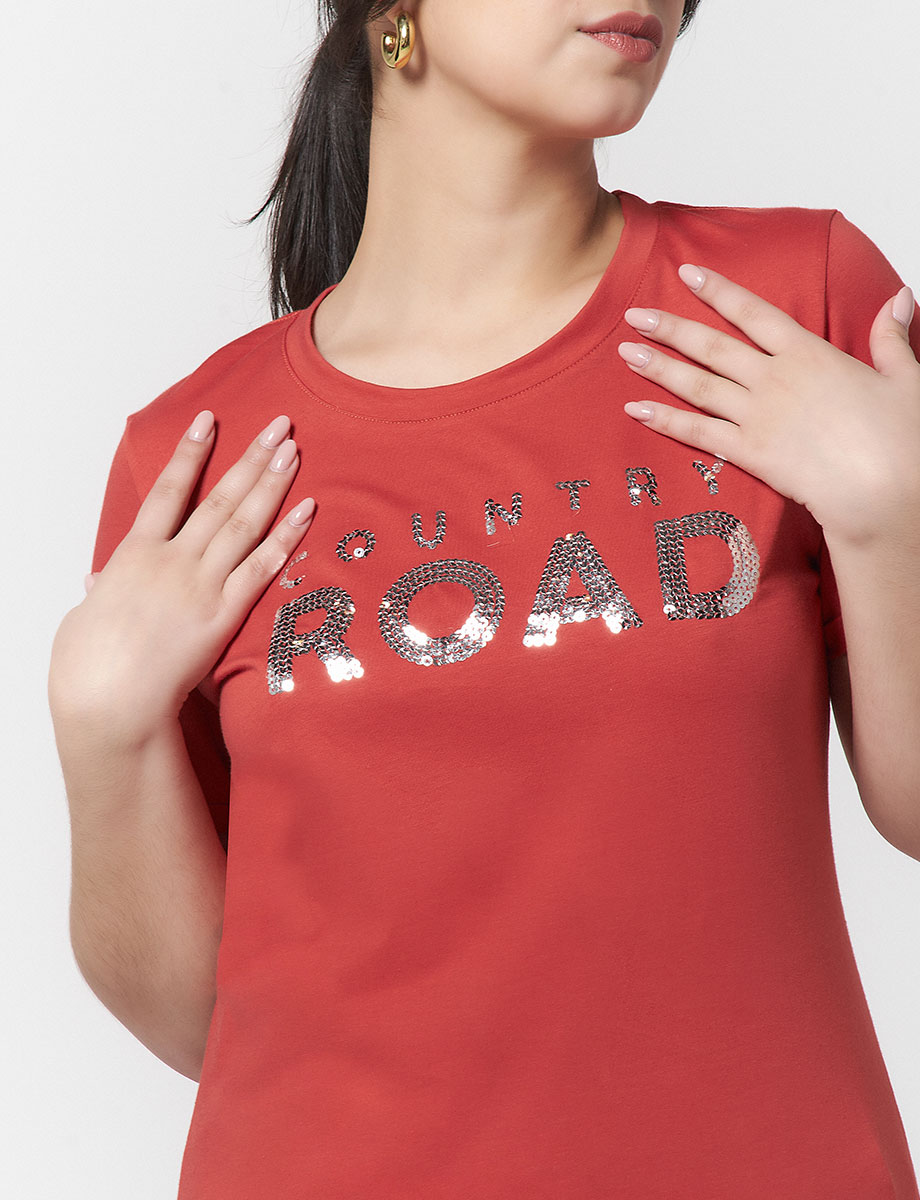 Camiseta Country Road Coral