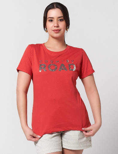 Camiseta Country Road  Coral