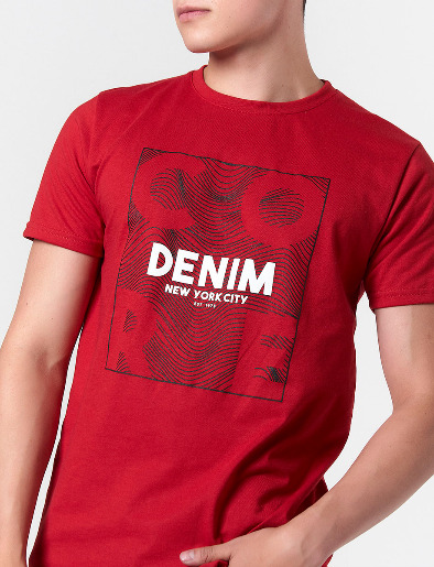 Camiseta <em class="search-results-highlight">Denim</em> Rojo