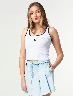 Top Corto Estampado Blanco