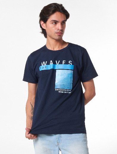 Camiseta Waves Azul marino