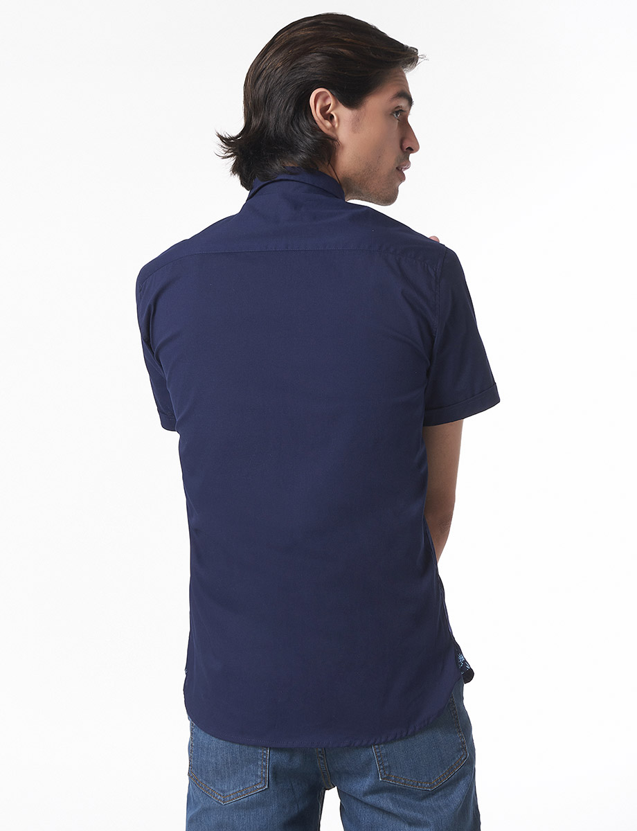 Camisa Manga Corta Azul Marino
