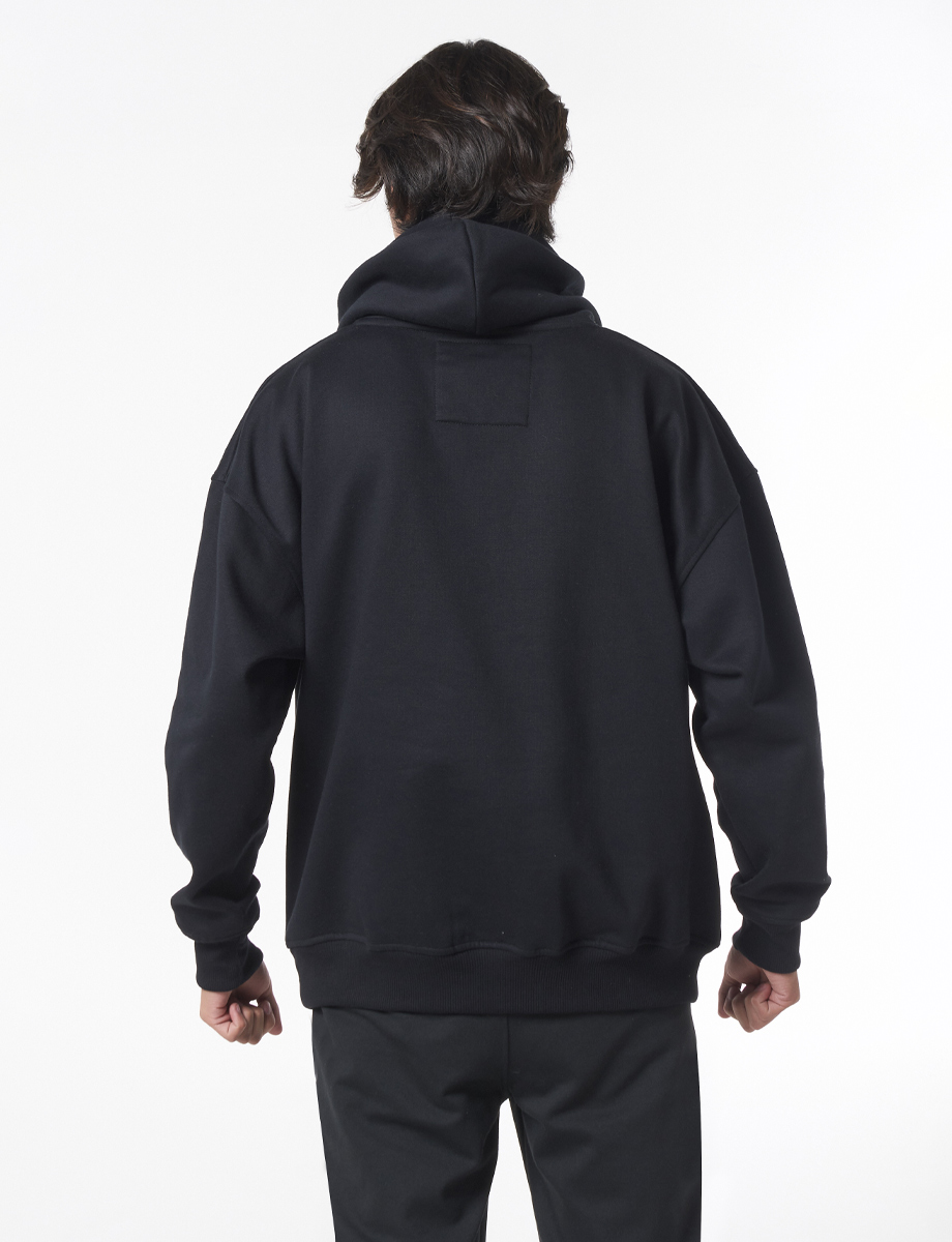 Chompa con Capucha Oversize Negro