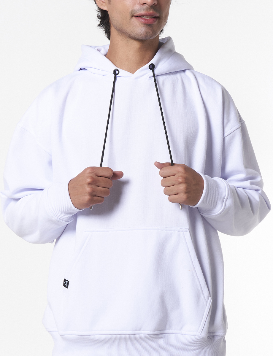Chompa con Capucha Oversize Blanco