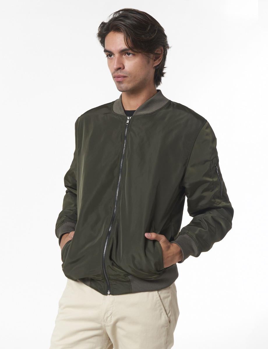 Chaqueta Bomber Verde Militar