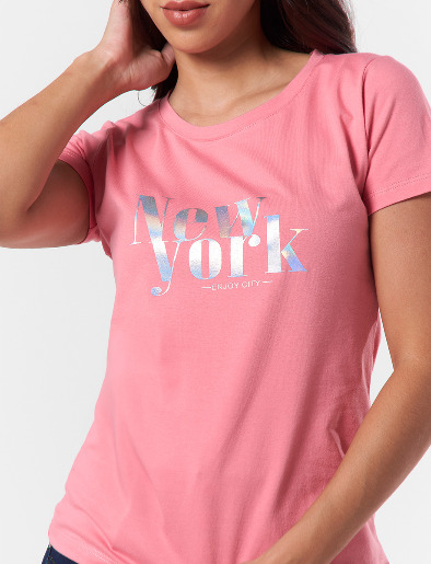 Camiseta New York Coral