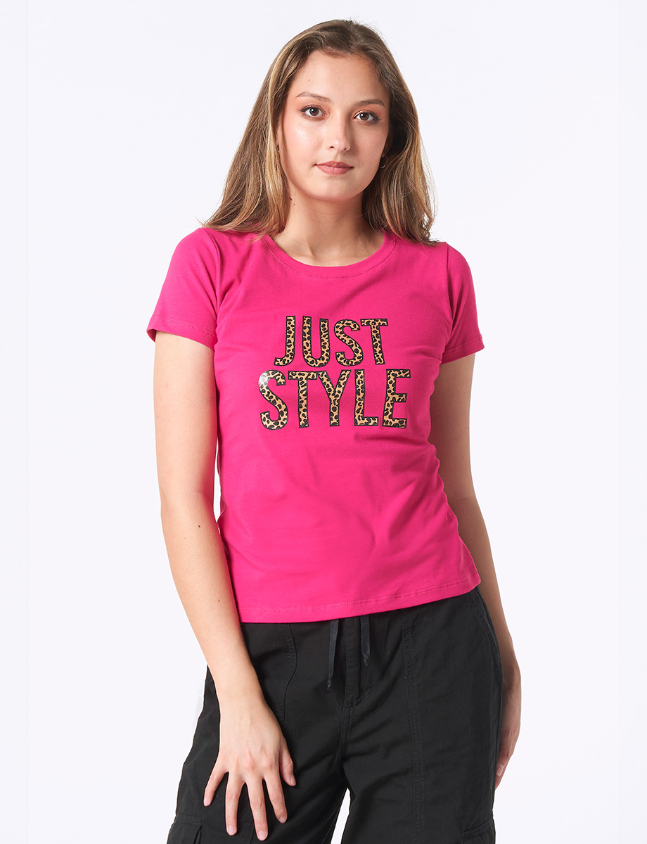 Camiseta Just Style Fucsia