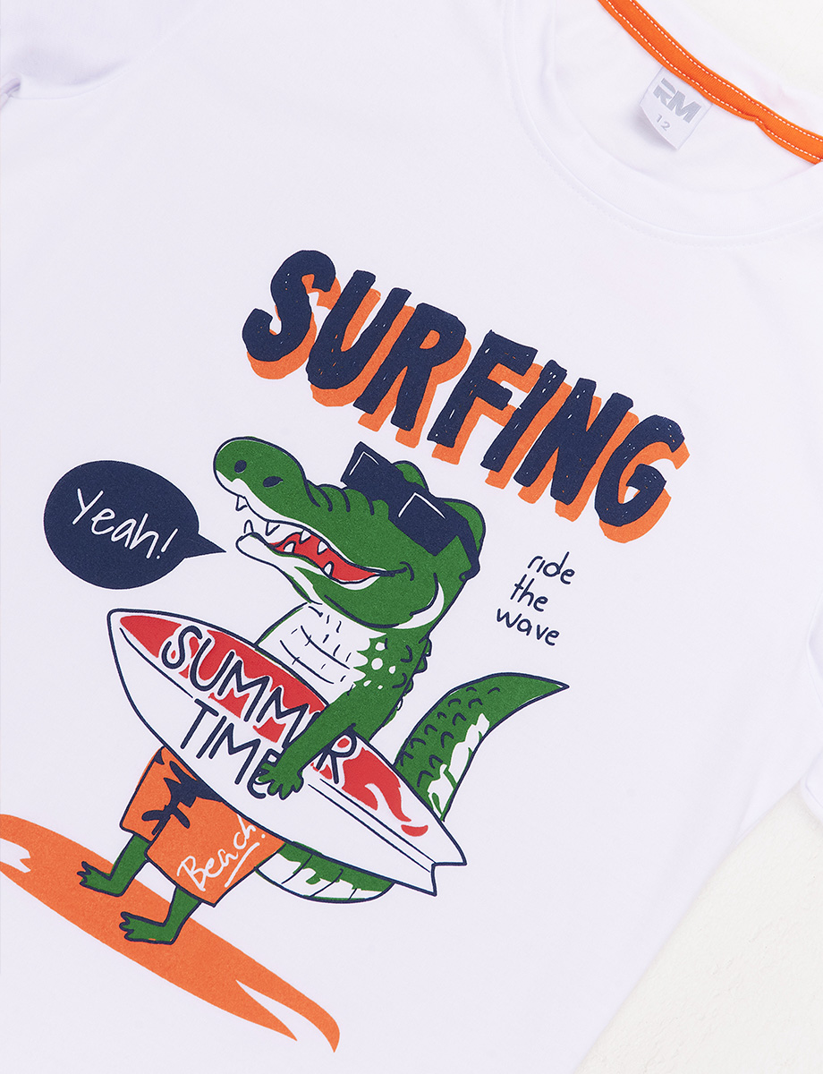 Camiseta Cocodrilo Blanco