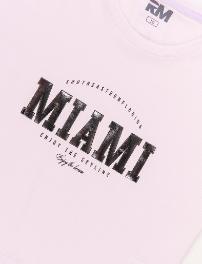 Camiseta Miami Rosado