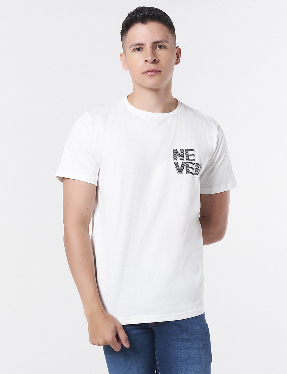 Camiseta Blanco Hueso con Detalle
