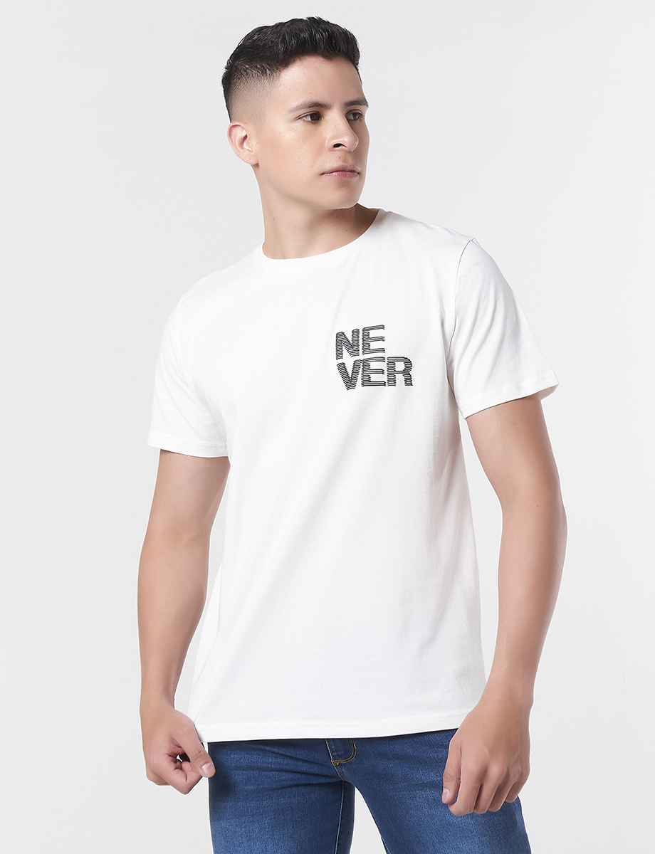 Camiseta Blanco Hueso con Detalle