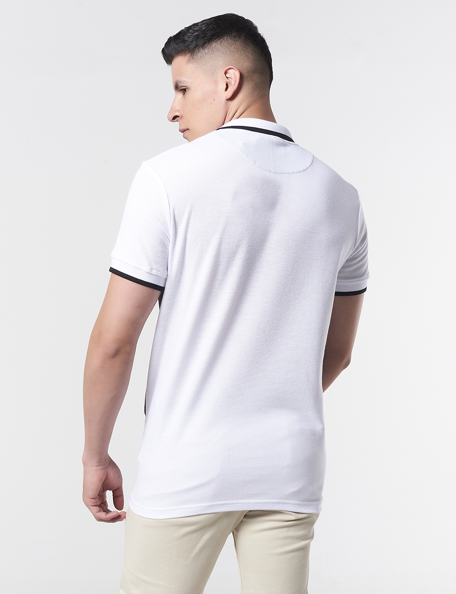 Camiseta Polo Bloque de color Negro