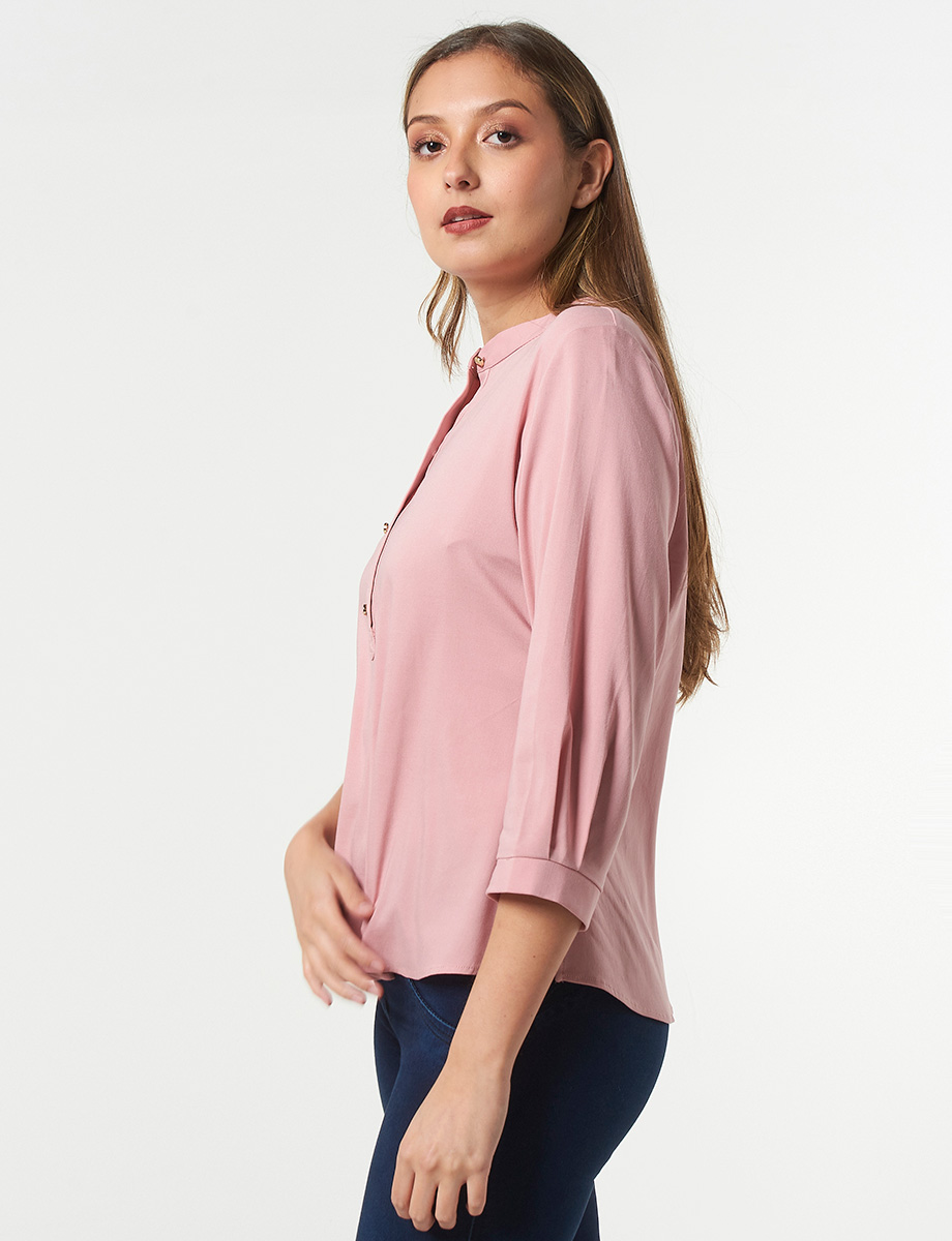 Blusa Clásica Palo Rosa