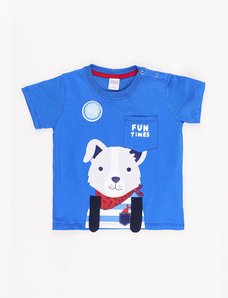 Camiseta Interactiva Azul Eléctrico