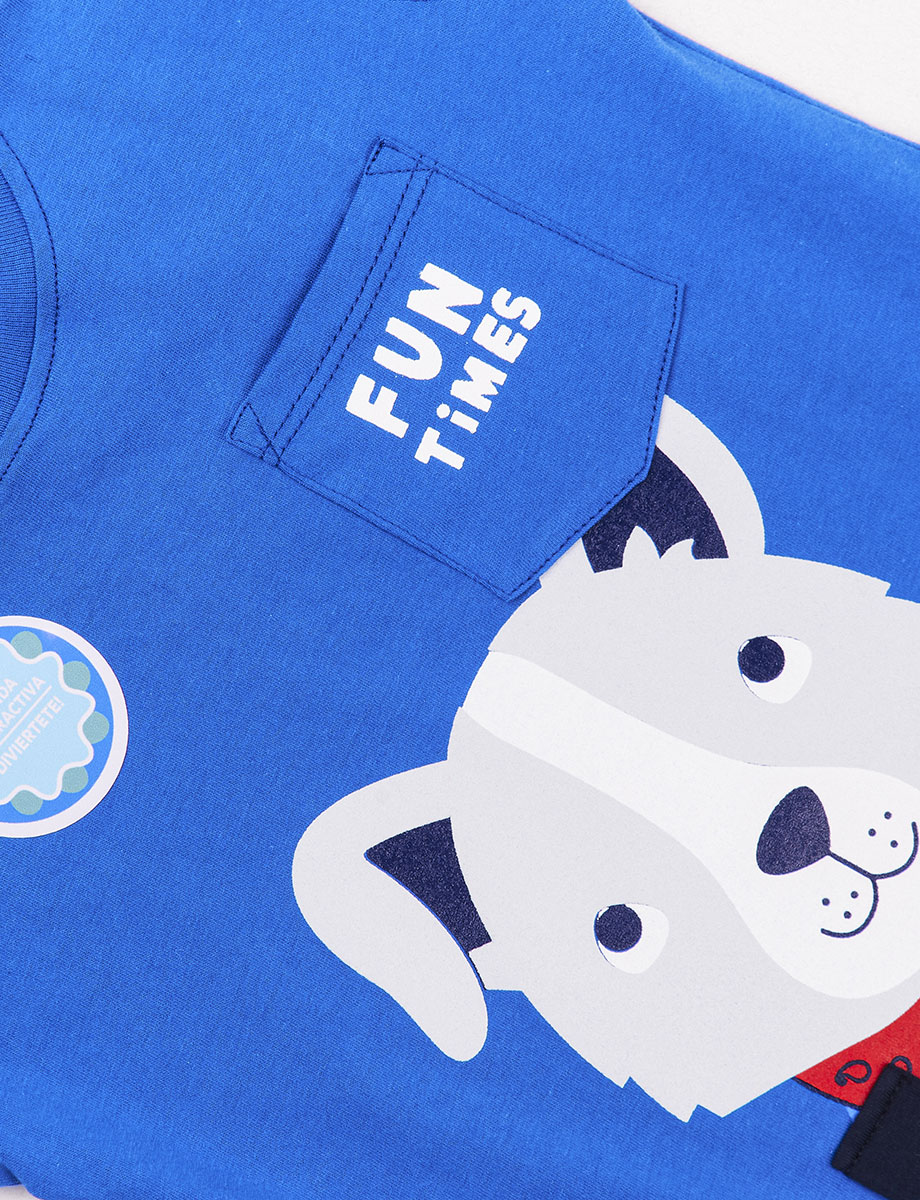 Camiseta Interactiva Azul Eléctrico