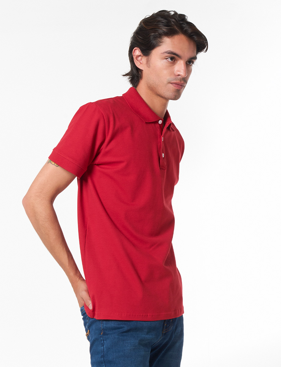 Camiseta Polo Básica Rojo
