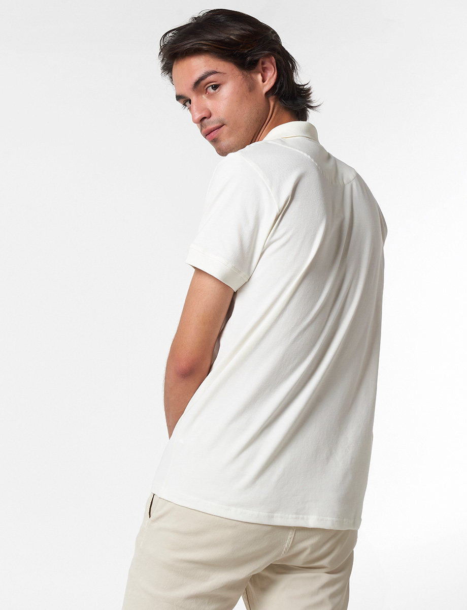 Camiseta Polo Llana Blanca