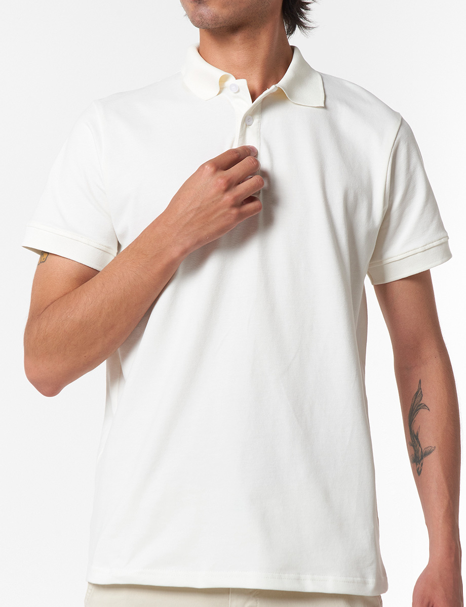 Camiseta Polo Llana Blanca