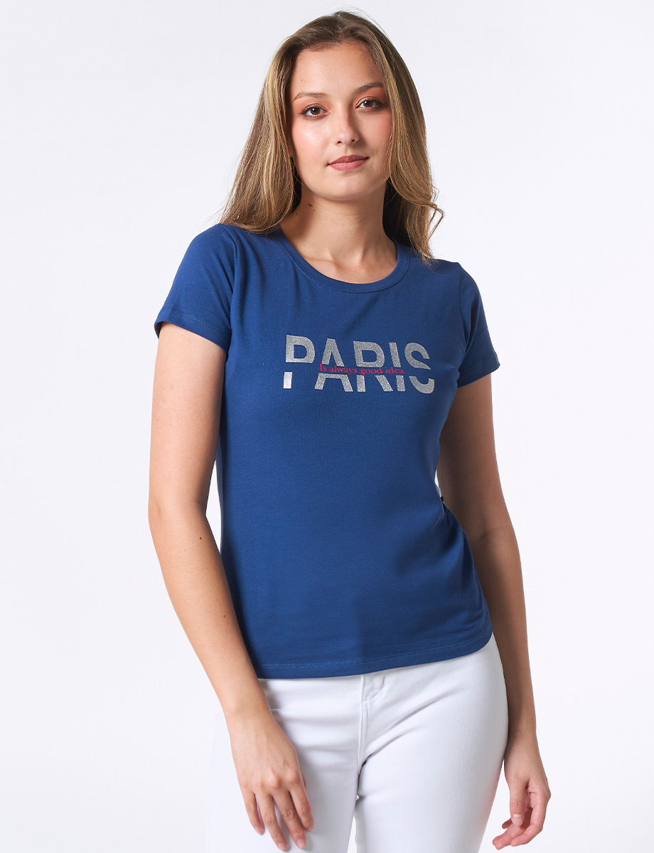 Camiseta Paris Azul