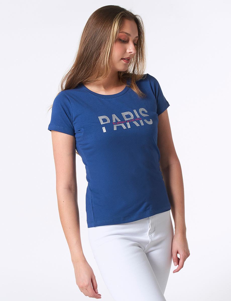 Camiseta Paris Azul