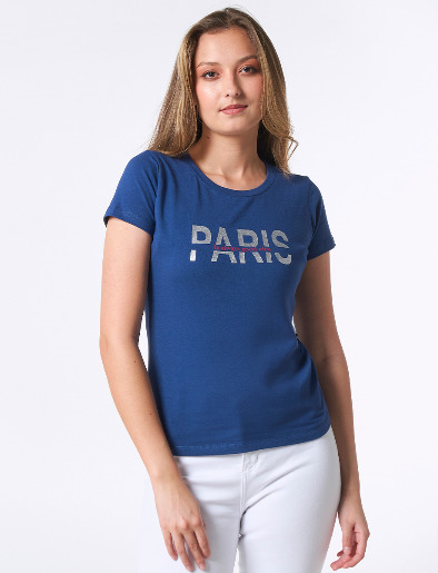 Camiseta Paris Azul