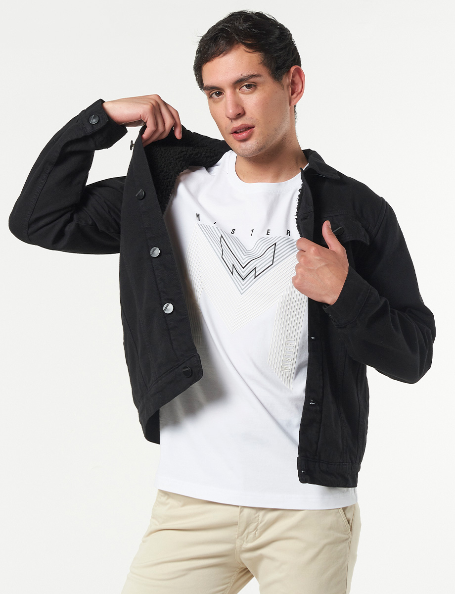 Chaqueta Borrego Negro