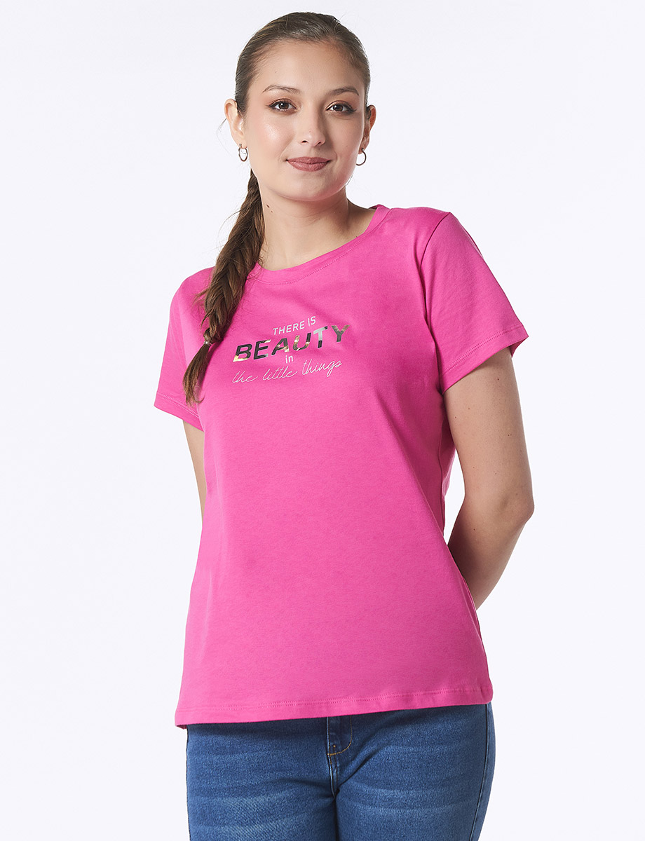 Camiseta Beauty Fucsia