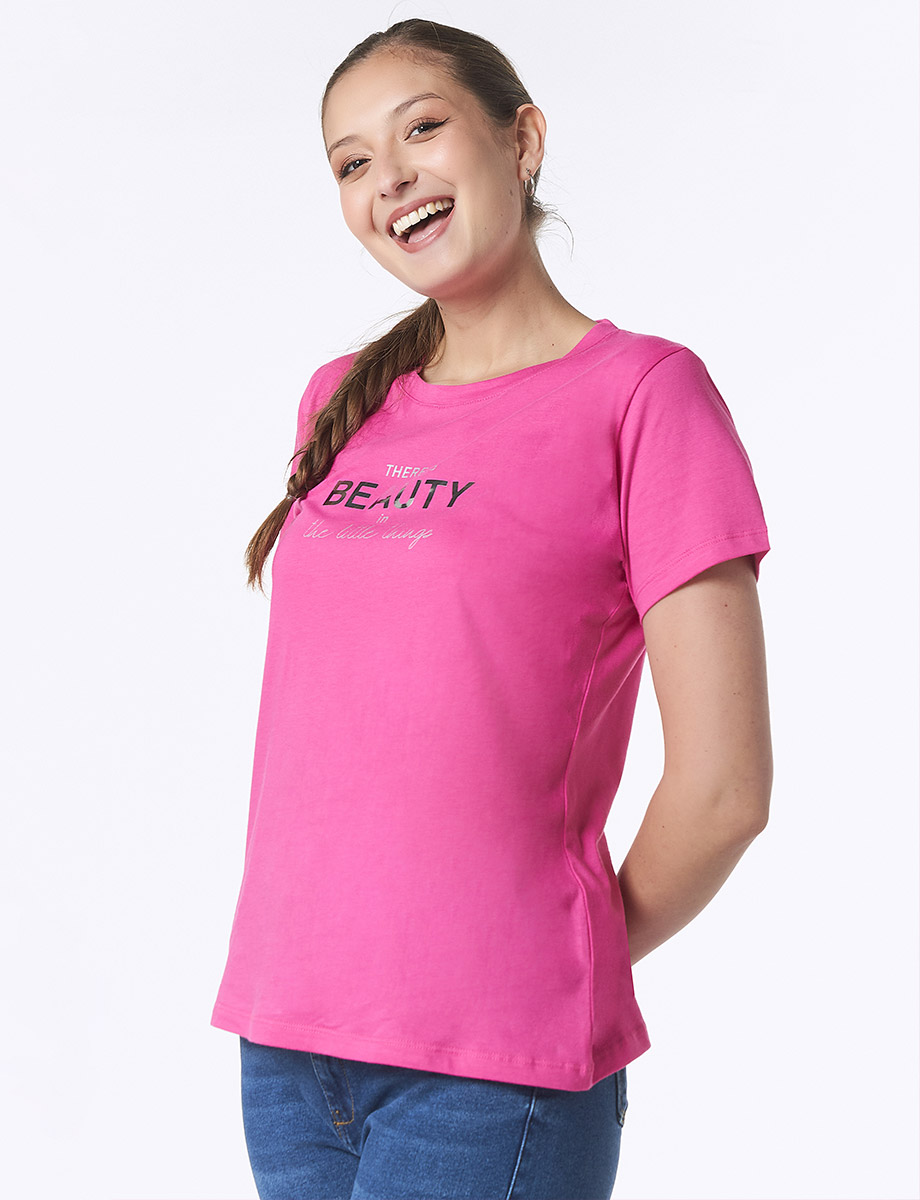 Camiseta Beauty Fucsia