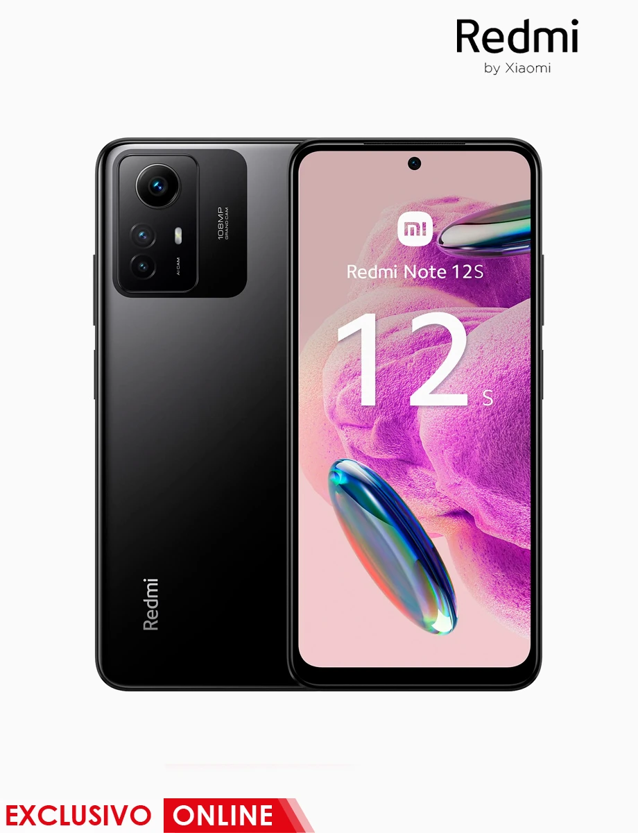 Celular Redmi Note 12S 256GB Y RAM 8GB Negro Ónix | Xiaomi