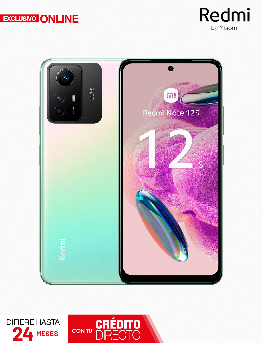 Celular Redmi Note 12S 256GB Y RAM 8GB Verde Perlado | Xiaomi