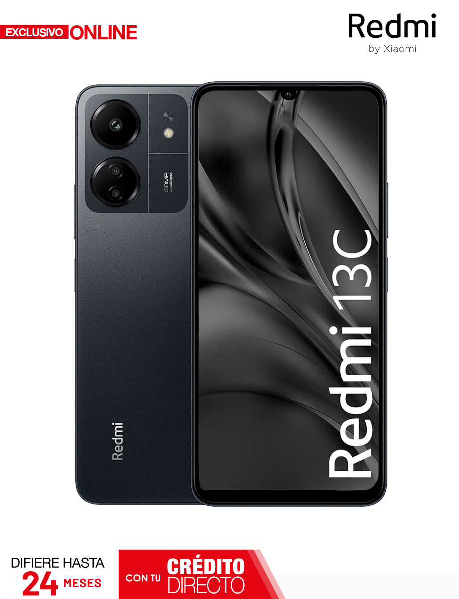 Celular Redmi 13C 256GB Y RAM 8GB Negro Medianoche | Xiaomi