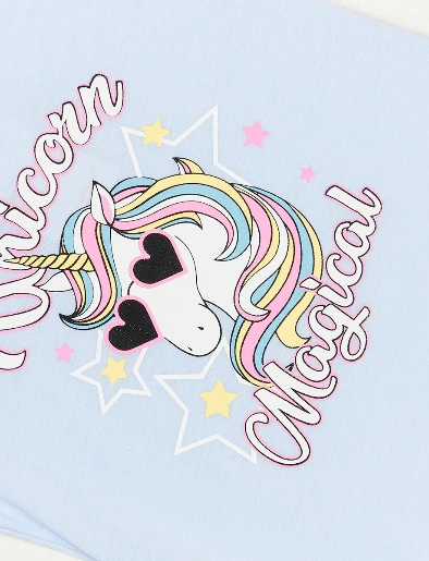Camiseta Unicorn Celeste