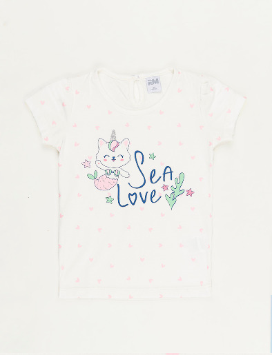 Camiseta Sea Love Crudo