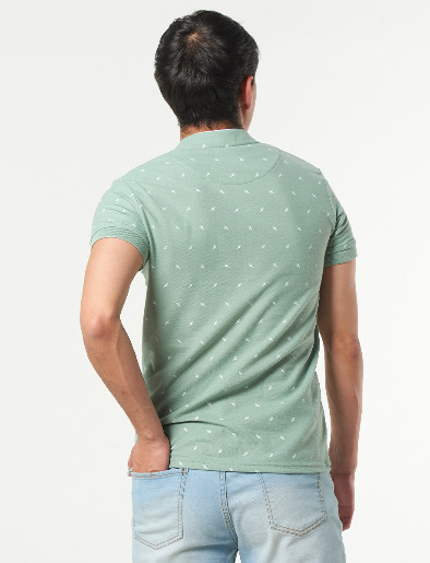 Camiseta Polo Prints Cactus Verde