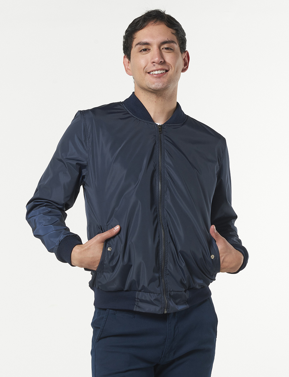 Chompa Bomber Azul Marino