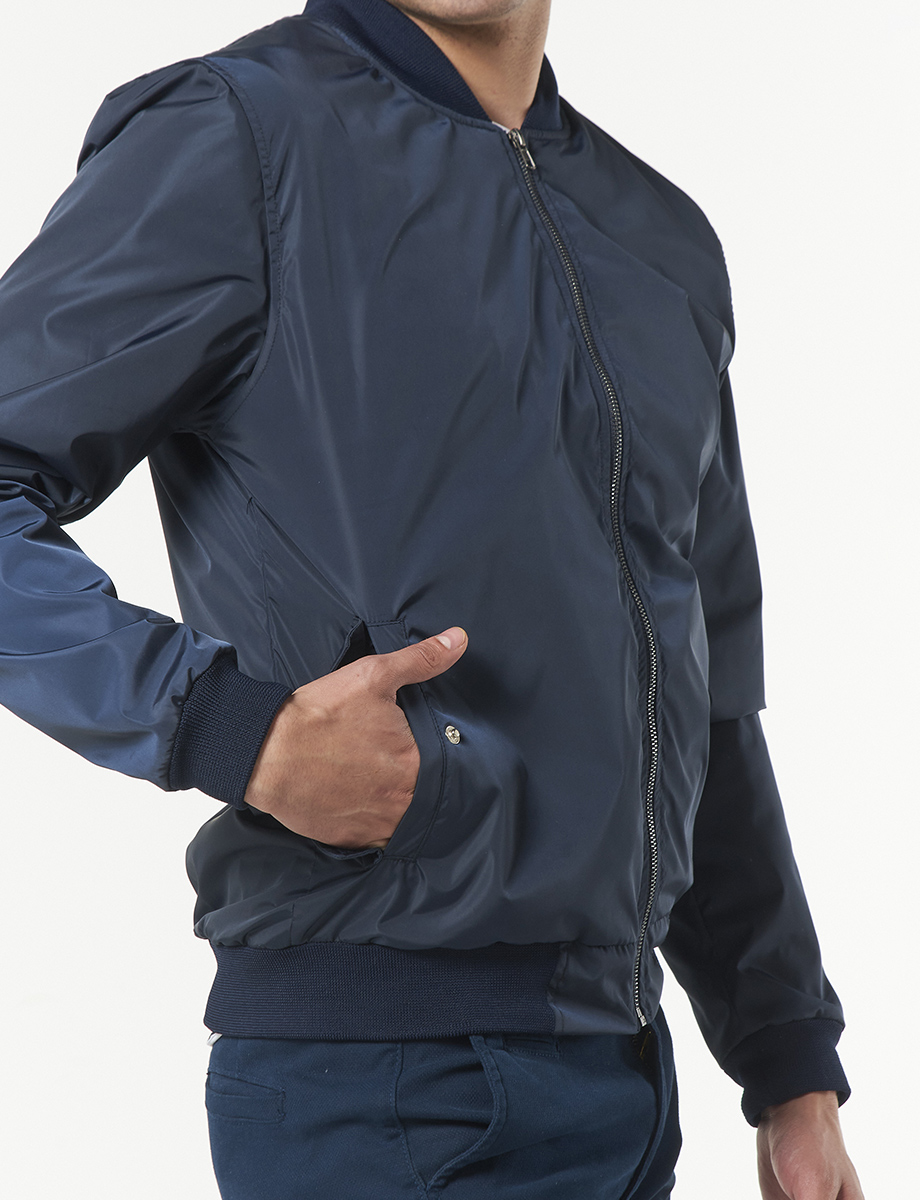 Chompa Bomber Azul Marino
